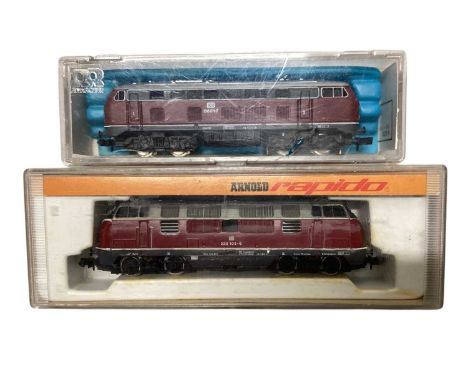 Britannia Pacific Models N Gauge Diesel D0280 Falcon, Minitrix BR Hermes D823 diesel locomotive, plus Arnold diesel locomotiv