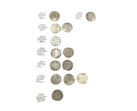 G.B. - Mixed Charles I silver hammered Shillings to include m/m plume 1630-31 bust 3, m/m harp 1632-33 bust 4 x 5, m/m tun 16