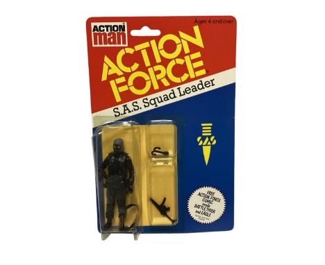 Palitoy Action Man Action Force S.A.S. Squad Leader &amp; S.A.S. Commando, on card with blister pack (slightly crumpled) (2)