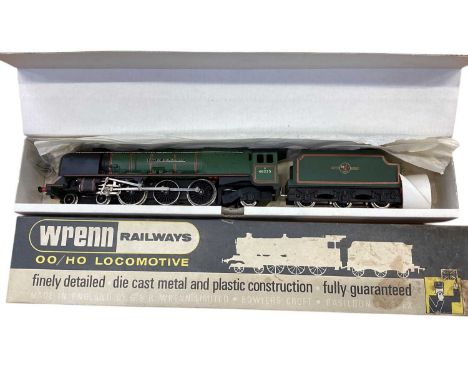 Railway OO gauge Wrenn locomotive &amp; tender, City of Stoke W2227 &amp; City of Birmingham W2228 both boxed (2)