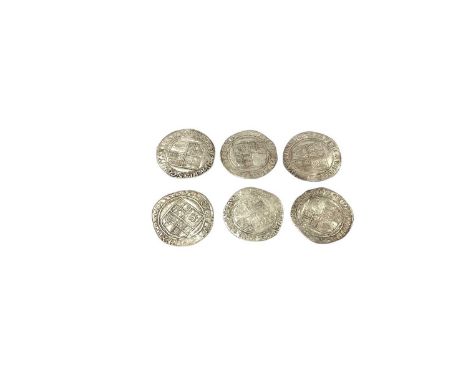 G.B. - James I silver hammered Shillings bust 3 m/m LIS 1604-05 x 6 (N.B. Mixed grades G-GF) (6 coins)