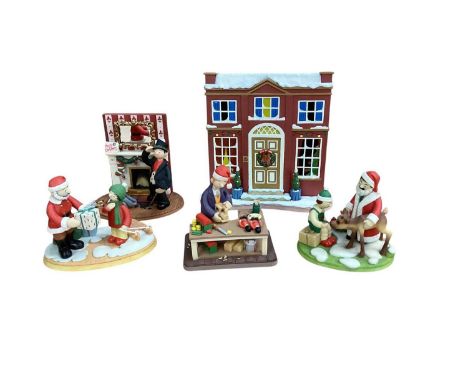 Five Robert Harrop limited edition Camberwick Green figures - Seasonal Sweep 390/1500, Home For Christmas 960/1000, A Chigley