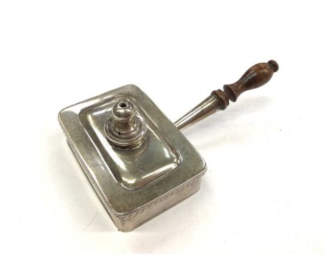 1930s novelty silver table lighter in the form of a silent butler by Asprey &amp; Co. Ltd, with a screw top opening and a tur