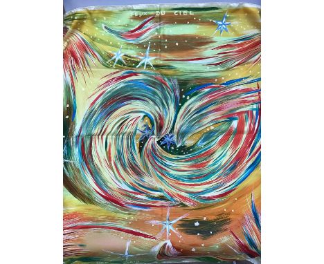 Hermès silk scarf Feux Du Ciel designer Sefandin Ibrahim 90 x 90cms approximately. Sold with Hermès scarf box. New but has so