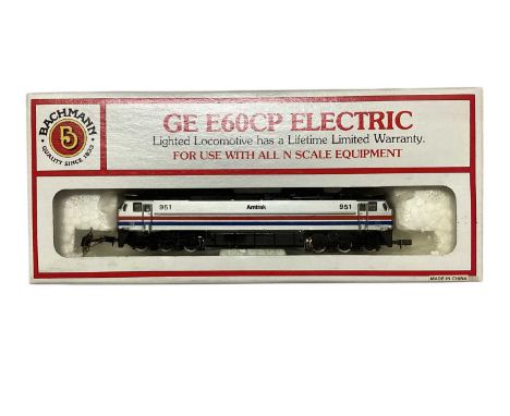 Roco N gauge DB 485 007-9 electric multiple unit with sidecar, boxed 2160A &amp; Bachmann GE E60CP electric Amtrak 951, boxed