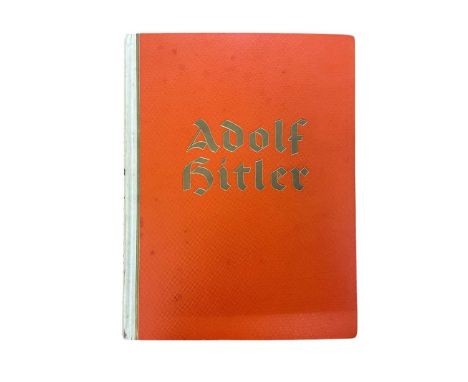 1930s German Adolf Hitler photograph cigarette card album. The album complete with all original black and white laid-in photo