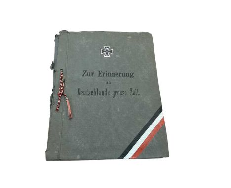 First World War Imperial German military Postcard album containing 50 postcards of groups of high ranking German officers.