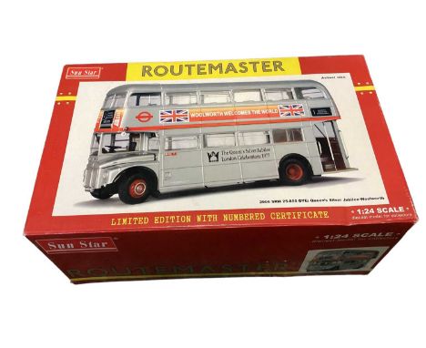 Sun Star 1:24 Scale diecast Limited Edition London Transport Routemaster Queens Jubilee - Woolworth Double Decker Bus, boxed 