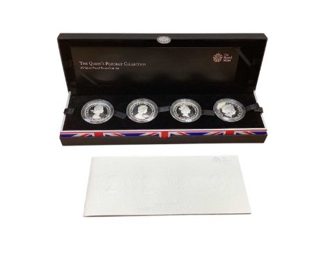 G.B. - Royal Mint 'Queen's Coronation 60th Anniversary' four coin Crown silver proof set 2013 (N.B. Cased with Certificate of