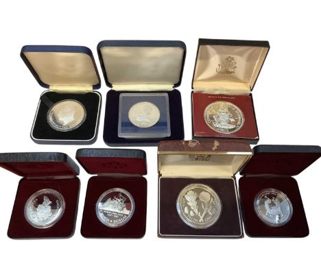 World - Mixed silver proof coins to include Canada Dollars x 8, Turks &amp; Caicos Islands, 20 Crowns 1975, 1976, 1978, 10 Cr