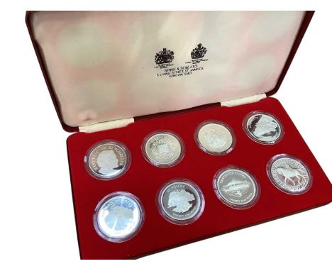 World - Spink &amp; Son Silver Jubilee eight Crown commemorative set 1977 (N.B. Cased with Certificates of Authenticity) (1 c