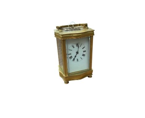 French brass carriage clock, 12.5cm high