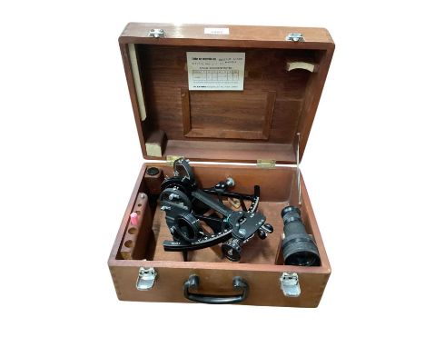 Cased sextant and a group of marine collectables