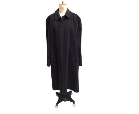 Burberry men's navy cashmere overcoat size 54 LGeneral good condition except for very small damage, possibly old moth, centre