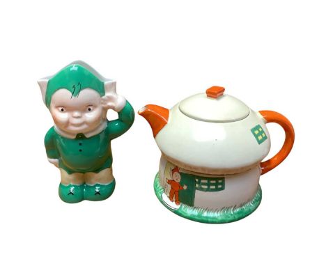 Mabel Lucie Attwell for Shelley Boo Boo jug and teapot (2)Teapot has small chip on the handle, the spout and the base, figure