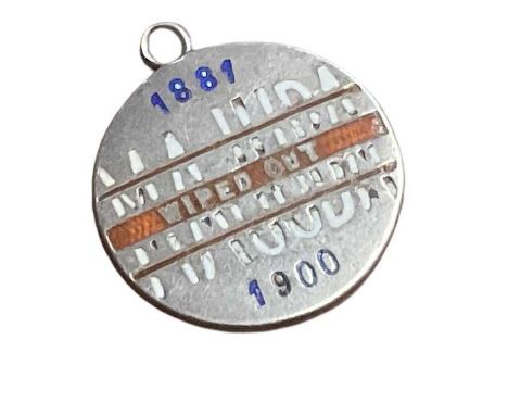 Boer War interest - Scarce Battle of Majuba silver and enamel medallion pendant, (Chester 1899), maker John Millward Banks, 1