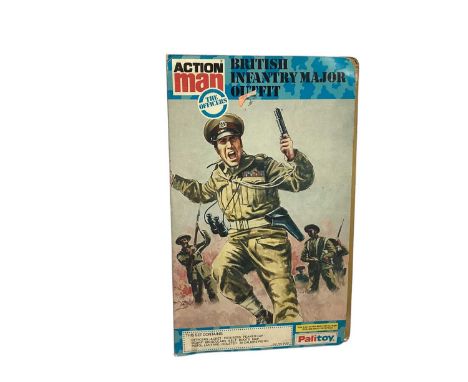 Palitoy (c1980's) Action Man British Infantry Major Outfit, in folder style No.34351 &amp; SAS Underwater Attack , boxed (poo