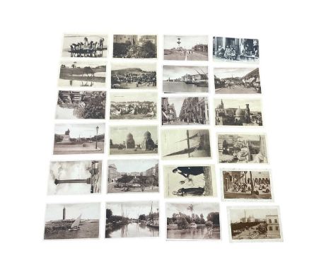 Collection of foreign postcards, military, Paris, street scenes of Amiens, Champagne and Saint Quentin, and old postcards to 