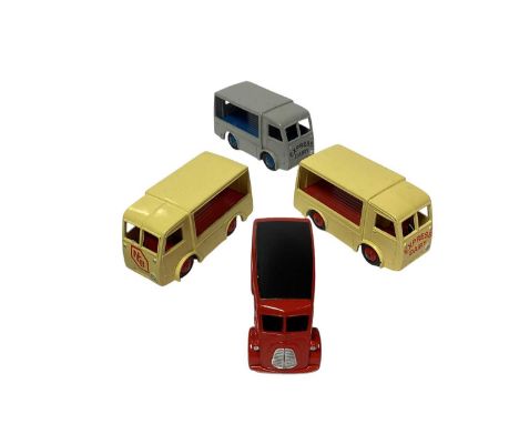 Dinky unboxed selection including Royal Mail van, fire engines, police &amp; ambulance vehicles, taxi, caravans, milk deliver