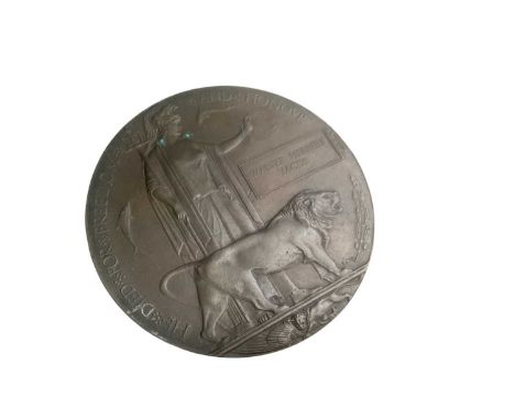 First World War Memorial (death) plaque named to Walter Herbert Jacob.