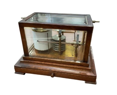 20th century oak cased barograph by Negretti &amp; Zambra