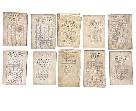 Collection of First World War British Trench maps of France (17)