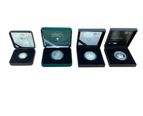 G.B. - Royal Mint mixed silver proof Piedfort coins to include Crowns Queen Mother Centenary 2000, The Longest Reigning Monar