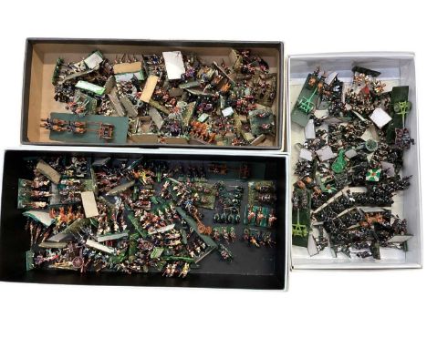 Collection of approximately 900 15mm scale painted figures of soldiers, including around 600 Napoleonic and 300 ancient warri
