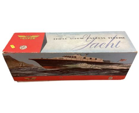 Vosper 1:64 scale Triple Screw Express Turbine Yacht, boxed, Tri-ang Motor Lifeboat, box &amp; one loose and Graupner model o