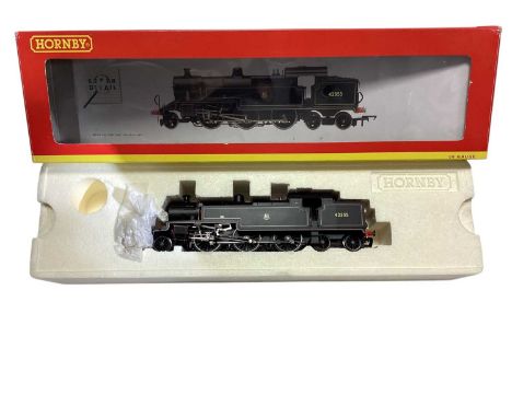 Hornby OO Gauge 2-6-4 BR Black Early Emblem Fowler Class 4P tank engine 42355, boxed R2223, 0-4-4 BR Black (weathered) Class 