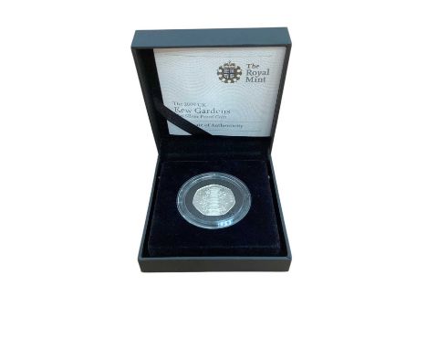 G.B. - Royal Mint mixed silver proof coins to include Fifty Pence - Kew Gardens 2009, Queens Beasts £2 1oz fine silver, 'The 