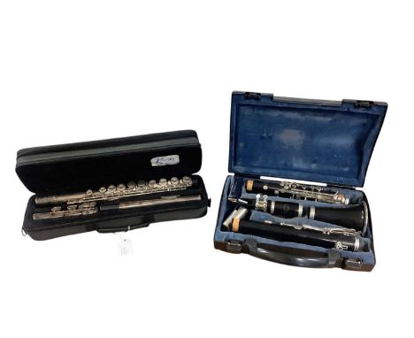 Buffet clarinet and a Catelinet flute, both cased