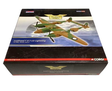 Corgi Limited Edition The Aviation Archive 1:72 scale diecast model Lockheed F-4-1-LO Lightning, boxed AA36606, P-38J "Droop 