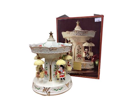 Christmas ornament- Lenox ceramic 'Holiday Carnival Swing' in original box, appears unused.