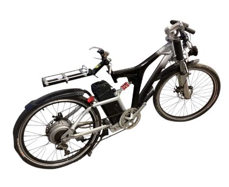 Electric mountain bike with a large collection of related accessoriesWe do not believe the bike is working, it is partially a