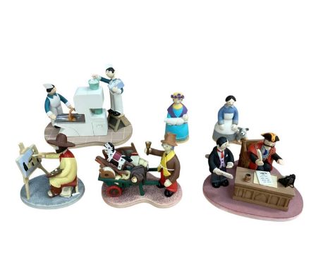 Collection of 6 Robert Harrop Camberwick Green figures including some limited editions - Artist &amp; Easel CG121, Raggy Dan 