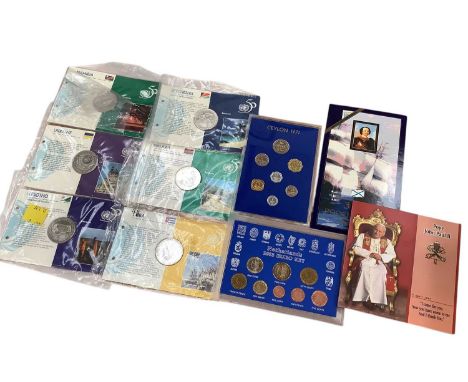 World - Mixed brilliant uncirculated flatpacks to include issues from Guernsey, Ireland, Isle of Man, Falkland Islands, Gibra