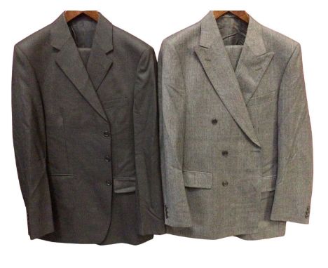 Burberrys' Vintage Linwood two piece grey check wool suit size 40 L Burberry black wool with cashmere two piece suit size 44 