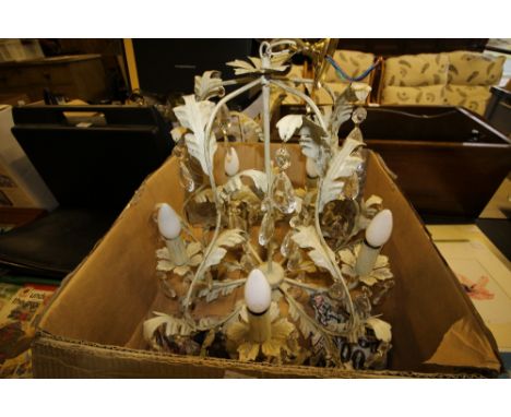5 light chandelier with floral decoration