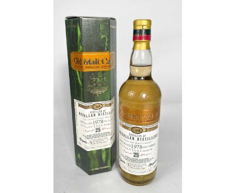 Macallan 25 year old Scotch Whisky,  distilled 1978, bottled March 2004 by Douglas Laing, The Old Malt Cask 50% strength, box