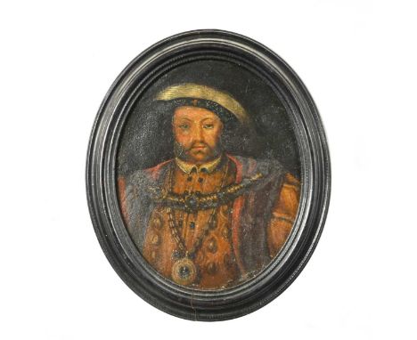 After Hans Holbein the Younger Portrait of King Henry VIII (1491-1547)oil on canvas laid on board13 x 10cmProvenance: Heydon 