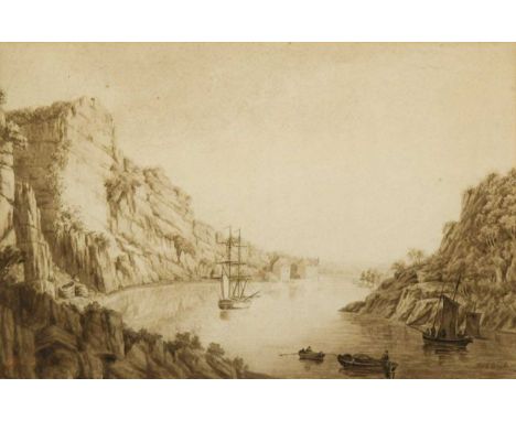 Attributed to Thomas Smith of Derby (1715-1767) View of St Vincent's rocks and the Hot-Wells near Bristolsigned or inscribed 