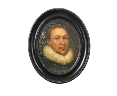 Netherlandish School, 17th century Portrait miniature of a gentleman in a ruffoil on copper12 x 9.5cmProvenance: Heydon Grang