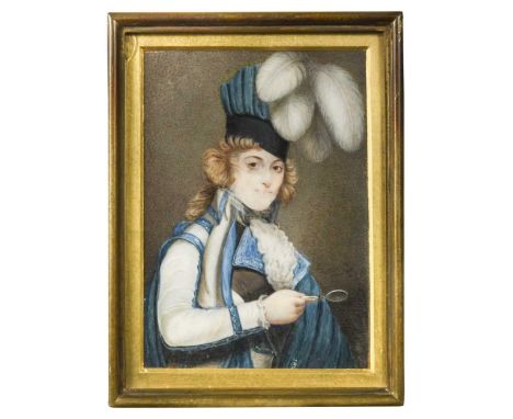 After John Hoppner Mrs Jordan as Hipolytawatercolour on ivory14.5 x 10.5cmProvenance:The Earls of Wemyss collection (accordin