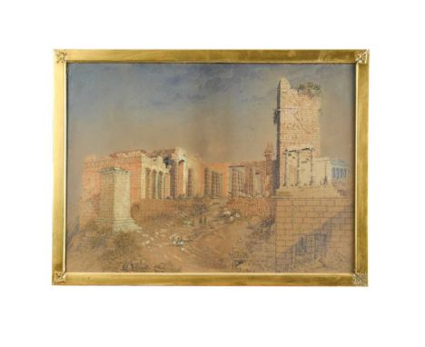 C.J.F.E. (19th century) View of Athens, Greece; and View of 'Balouk Serai - Great Ruin of Alexandrian Troy'the first signed, 