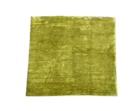 A green woollen carpet, made for Colefax and Fowler, circa 1971, “en suite “ with the curtains317 x 315cmProvenance:The Readi
