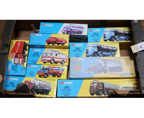 10 Corgi Classics. Including; (27601) Atkinson 8 wheel truck and trailer, (27201) 2x Atkinson Elliptical Tanker Fina Oils one
