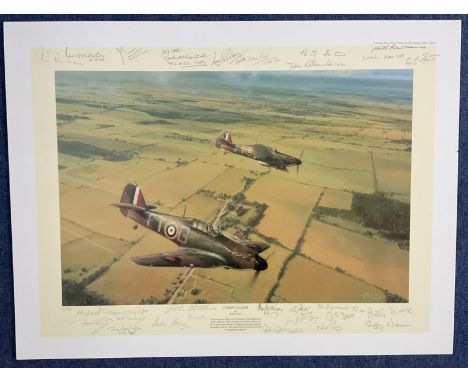 WW2 24 Signed Tommy Leader Colour Print by Robert Taylor. 1/700. Signed in pencil by William Walker, Ken Mackenzie, Tony G Pi