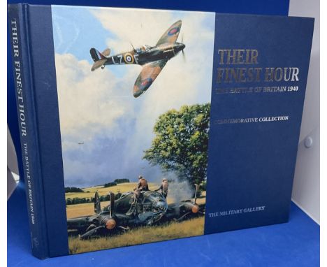 WW2 7 Signed Their Finest Hour 1st Ed Hardback book by The Military Gallery. Signatures include Archie McInnes, Tony G Picker