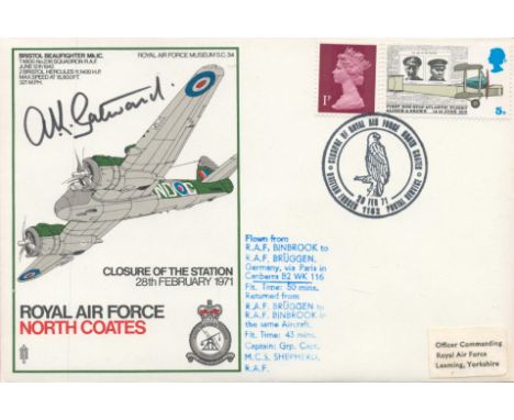 RAF WW2 A K Gatward signed 'RAF North Coates, closure of the station 28/2/1971' FDC. Good condition. All autographs come with